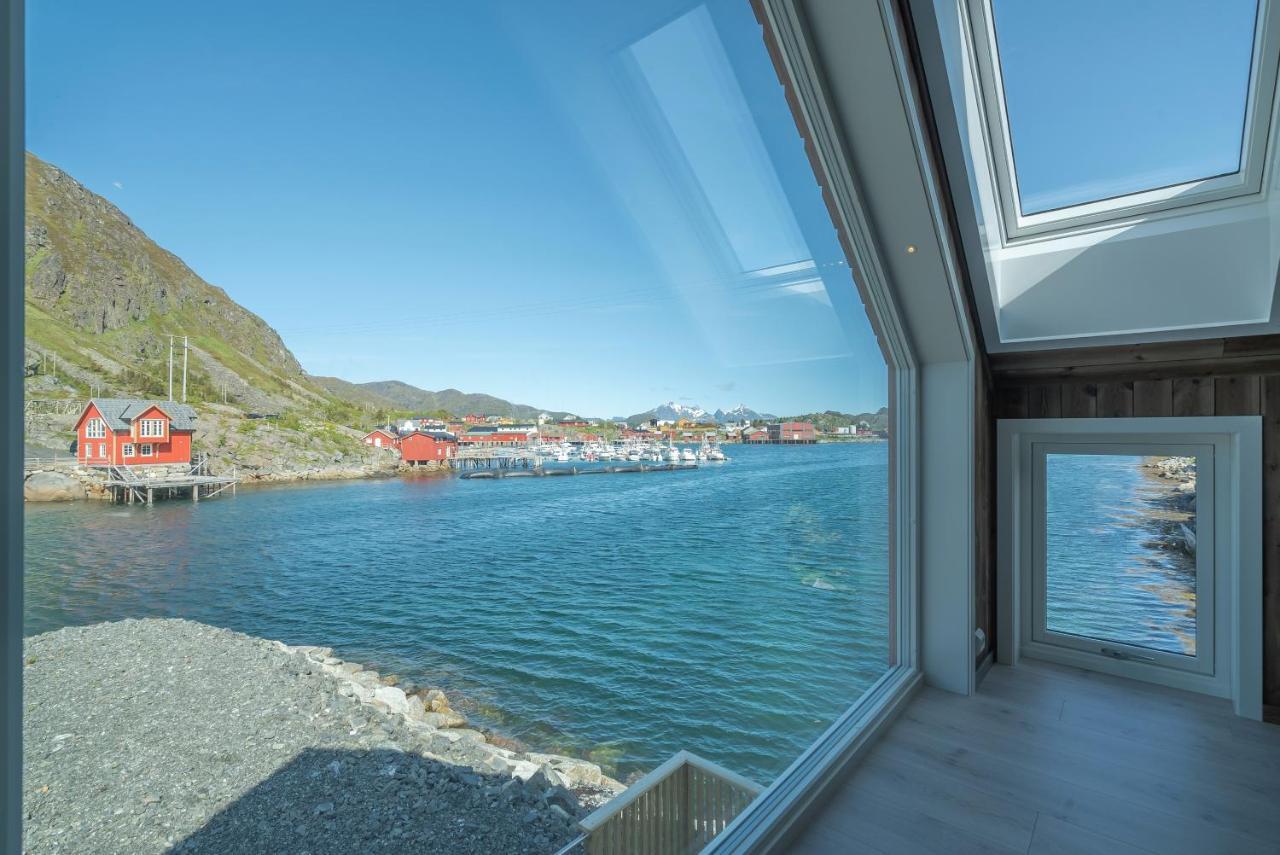 Seafront New Cabin In Lofoten Ballstad Exterior foto
